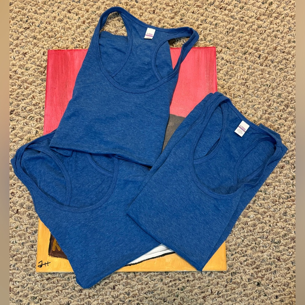 NWOT lot of  10 Tultex racer back tanks size M